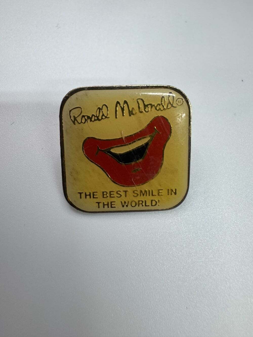 Vintage Ronald McDonald Lapel Pin Best Smile in the World Group II Inc McDonalds